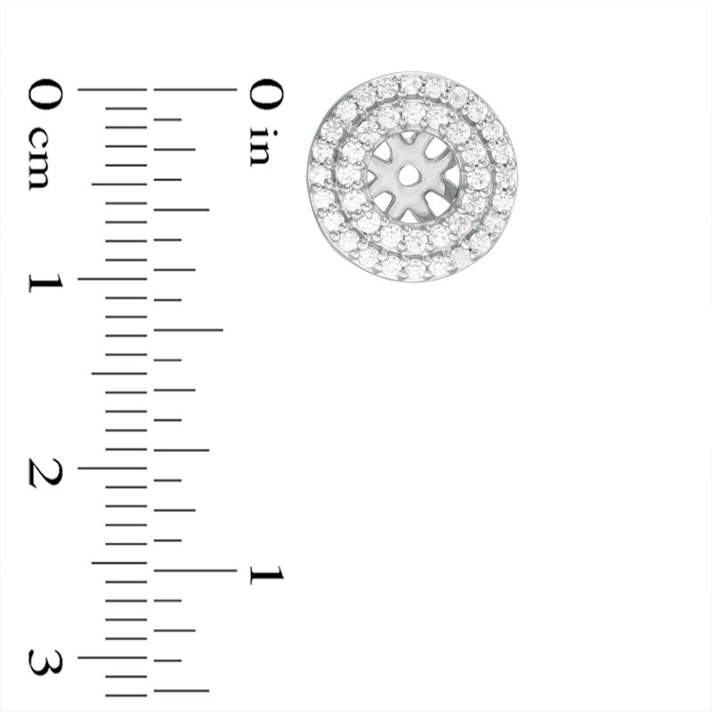 1/2 CT. T.W. Diamond Double Frame Earring Jackets in 10K White Gold