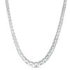 Thumbnail Image 0 of Graduated White Lab-Created Sapphire Tennis Necklace in Sterling Silver