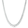 Thumbnail Image 1 of Graduated White Lab-Created Sapphire Tennis Necklace in Sterling Silver