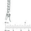 Thumbnail Image 2 of Graduated White Lab-Created Sapphire Tennis Necklace in Sterling Silver