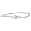 Thumbnail Image 0 of Ever Us™ 1/2 CT. T.W. Two-Stone Diamond Bypass Bangle in 14K White Gold
