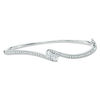 Thumbnail Image 1 of Ever Us™ 1/2 CT. T.W. Two-Stone Diamond Bypass Bangle in 14K White Gold