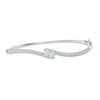 Thumbnail Image 0 of Ever Us®  1 CT. T.W. Two-Stone Diamond Bypass Bangle in 14K White Gold