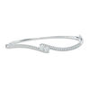Thumbnail Image 1 of Ever Us®  1 CT. T.W. Two-Stone Diamond Bypass Bangle in 14K White Gold