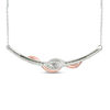 Thumbnail Image 2 of Ever Us® 1 CT. T.W. Two-Stone Diamond Swirl Necklace in 14K Two-Tone Gold - 17"