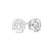 8.0mm Lab-Created White Sapphire Solitaire Stud Earrings in Sterling Silver
