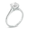 Thumbnail Image 1 of 8.0mm Lab-Created White Sapphire Engagement Ring in 10K White Gold