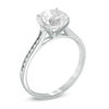 Thumbnail Image 2 of 8.0mm Lab-Created White Sapphire Engagement Ring in 10K White Gold