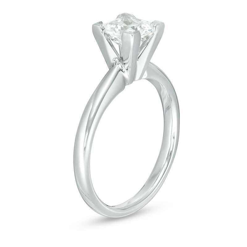 1-1/5 CT. Princess-Cut Diamond Solitaire Engagement Ring in 14K White Gold (J/I3)