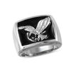 Thumbnail Image 0 of Men's Eagle Ring in Stainless Steel and Black IP