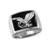 Thumbnail Image 1 of Men's Eagle Ring in Stainless Steel and Black IP