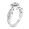 Thumbnail Image 1 of Diamond Accent Heart Frame Split Shank Ring in Sterling Silver