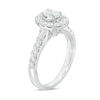 Thumbnail Image 1 of Celebration Ideal 1-1/3 CT. T.W. Oval Diamond Frame Vintage-Style Engagement Ring in 14K White Gold (I/I1)