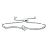 Thumbnail Image 0 of Ever Us® 1/3 CT. T.W. Two-Stone Diamond Bypass Bolo Bracelet in 14K White Gold - 9.5"