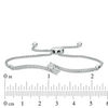 Thumbnail Image 2 of Ever Us® 1/3 CT. T.W. Two-Stone Diamond Bypass Bolo Bracelet in 14K White Gold - 9.5"