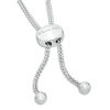 Thumbnail Image 1 of Ever Us® 3/4 CT. T.W. Two-Stone Diamond Bypass Bolo Bracelet in 14K White Gold - 9.5"