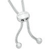 Thumbnail Image 2 of Ever Us® 3/4 CT. T.W. Two-Stone Diamond Bypass Bolo Bracelet in 14K White Gold - 9.5"
