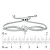 Thumbnail Image 2 of Ever Us® 3/4 CT. T.W. Two-Stone Diamond Bypass Bolo Bracelet in 14K White Gold - 9.5"