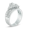 Thumbnail Image 2 of 1-1/5 CT. T.W. Marquise Diamond Frame Tri-Sides Bridal Set in 10K White Gold