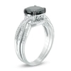 Thumbnail Image 2 of 2 CT. T.W. Black and White Diamond Twist Bridal Set in 14K White Gold