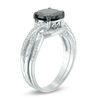 Thumbnail Image 1 of 2 CT. T.W. Black and White Diamond Twist Bridal Set in 14K White Gold