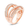 Thumbnail Image 2 of 1-1/2 CT. T.W. Diamond Orbit Ring in 14K Rose Gold