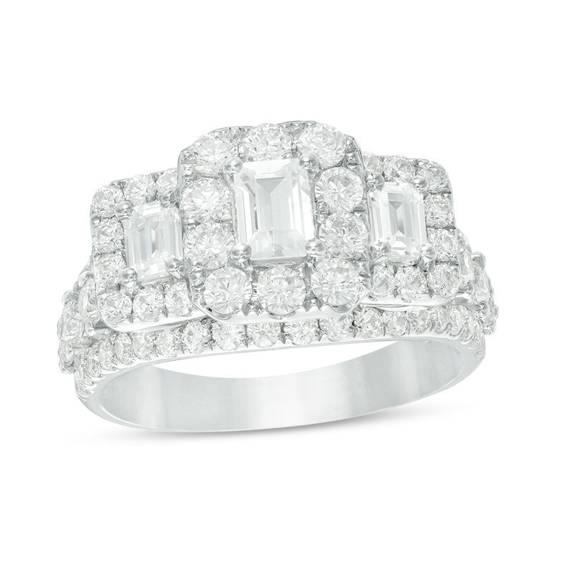 Details about   Milgrain Edging Art Deco Vintage Engagement Ring 14K White Gold Over 2Ct Diamond