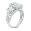 Thumbnail Image 1 of 2-1/2 CT. T.W. Certified Emerald-Cut Diamond Past Present Future® Frame Engagement Ring in 14K White Gold (I/I1)