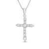 Thumbnail Image 0 of 1/10 CT. T.W. Diamond Cross Pendant in Sterling Silver