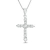 Thumbnail Image 1 of 1/10 CT. T.W. Diamond Cross Pendant in Sterling Silver
