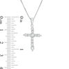 Thumbnail Image 1 of 1/10 CT. T.W. Diamond Cross Pendant in Sterling Silver