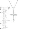 Thumbnail Image 2 of 1/10 CT. T.W. Diamond Cross Pendant in Sterling Silver