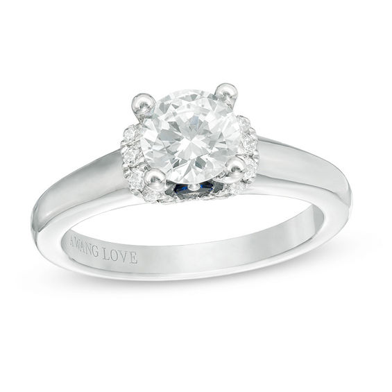 Vera Love Collection 1 10 Ct T W Diamond Solitaire Collar Vera Love Collection 1 10 Ct T W Diamond Solitaire Collar Engagement