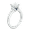 Thumbnail Image 1 of Vera Wang Love Collection 1-1/10 CT. T.W. Princess-Cut Diamond Solitaire Collar Engagement Ring in 14K White Gold