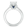 Thumbnail Image 2 of Vera Wang Love Collection 1-1/10 CT. T.W. Princess-Cut Diamond Solitaire Collar Engagement Ring in 14K White Gold