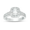 Thumbnail Image 1 of Love's Destiny by Zales 1 CT. T.W. Certified Emerald-Cut Diamond Frame Engagement Ring in 14K Two-Tone Gold (I/SI2)