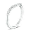 Thumbnail Image 1 of Love's Destiny by Zales 1/3 CT. T.W. Certified Diamond Contour Wedding Band in 14K White Gold (I/SI2)