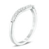 Thumbnail Image 2 of Love's Destiny by Zales 1/3 CT. T.W. Certified Diamond Contour Wedding Band in 14K White Gold (I/SI2)