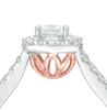 Thumbnail Image 3 of Love's Destiny by Zales 1 CT. T.W. Certified Princess-Cut Diamond Engagement Ring in 14K Two-Tone Gold (I/SI2)