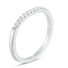 Thumbnail Image 2 of Love's Destiny by Zales 1/8 CT. T.W. Certified Diamond Contour Wedding Band in 14K White Gold (I/SI2)