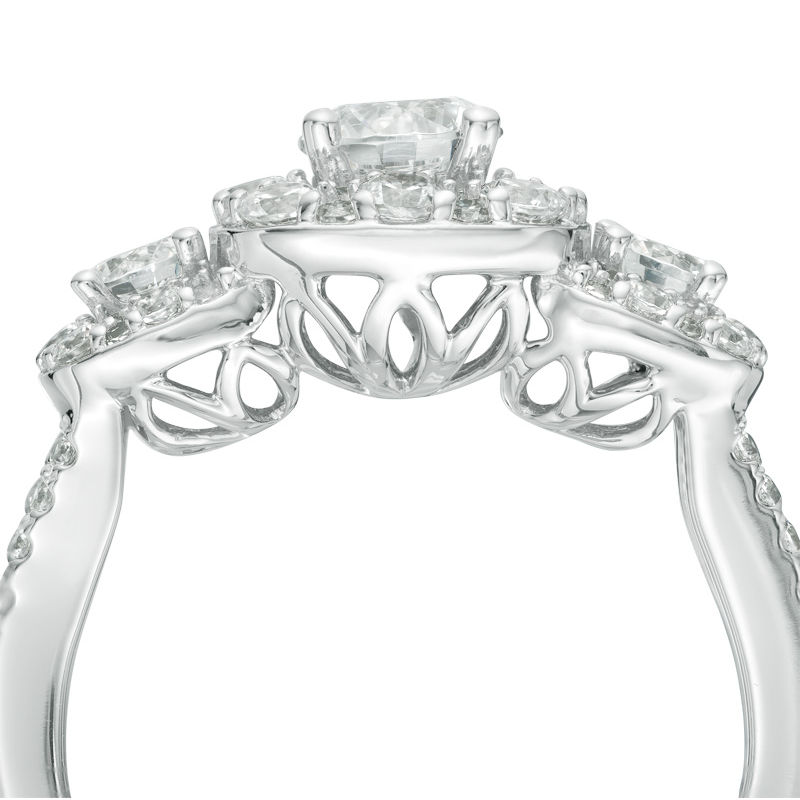 Love's Destiny by Zales 1-5/8 CT. T.W. Certified Diamond Three Stone Engagement Ring in 14K White Gold (I/SI2)