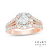 Thumbnail Image 1 of Love's Destiny by Zales 1-1/2 CT. T.W. Certified Diamond Cushion Engagement Ring in 14K Two-Tone Gold (I/SI2)