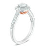 Thumbnail Image 2 of Love's Destiny by Zales 1 CT. T.W. Certified Diamond Square Engagement Ring in 14K Two-Tone Gold (I/SI2)
