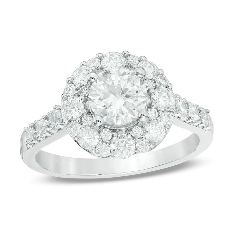 Love's Destiny by Zales 2 CT. T.W. Certified Diamond Frame Engagement Ring in 14K White Gold (I/SI2)