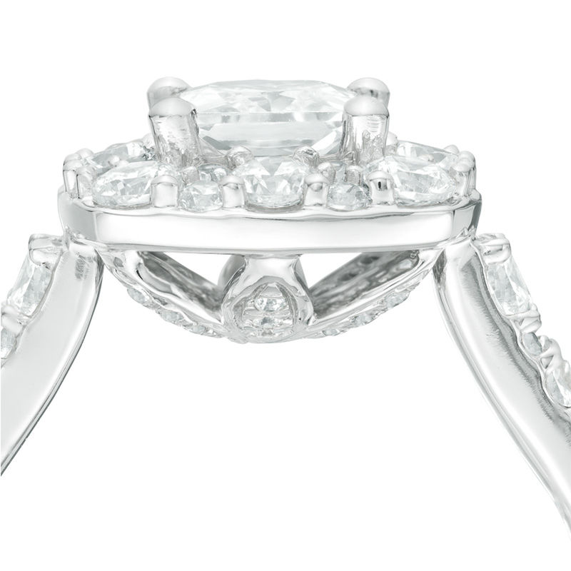 Love's Destiny by Zales 2 CT. T.W. Certified Princess-Cut Diamond Frame Engagement Ring in 14K White Gold (I/SI2)