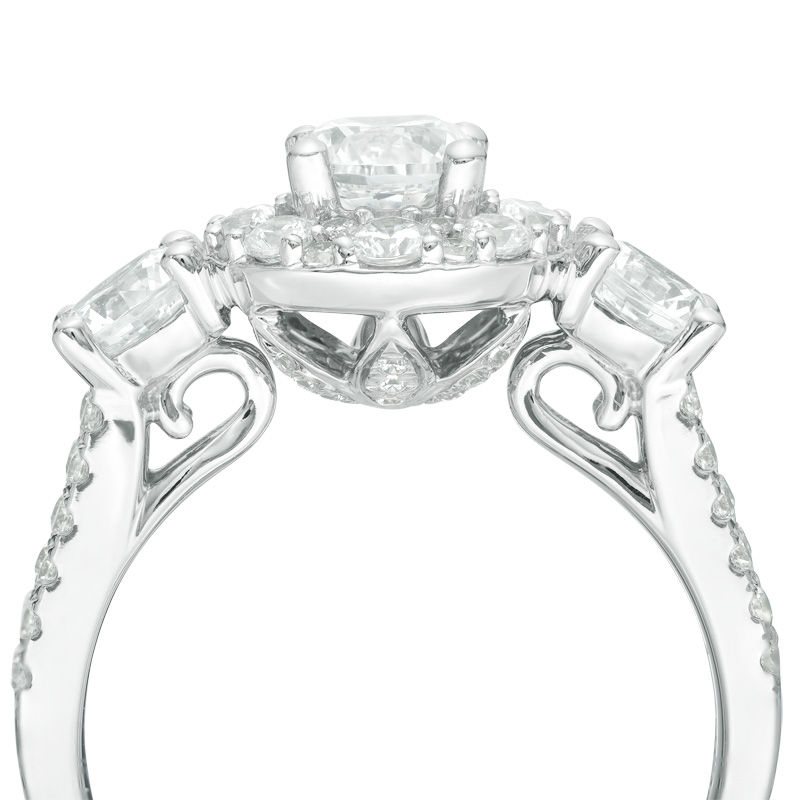 Love's Destiny by Zales 2 CT. T.W. Certified Diamond Three Stone Engagement Ring in 14K White Gold (I/SI2)
