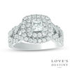 Thumbnail Image 0 of Love's Destiny by Zales 1-1/2 CT. T.W. Certified Princess-Cut Diamond Frame Engagement Ring in 14K White Gold (I/SI2)