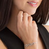 Thumbnail Image 2 of 1/20 CT. T.W. Diamond Triple Heart Bolo Bracelet in Sterling Silver - 9.5"