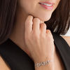 Thumbnail Image 3 of 1/20 CT. T.W. Diamond Triple Heart Bolo Bracelet in Sterling Silver - 9.5"