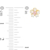 Thumbnail Image 3 of Child's Pink and White Cubic Zirconia Flower Stud Earrings in 14K Gold